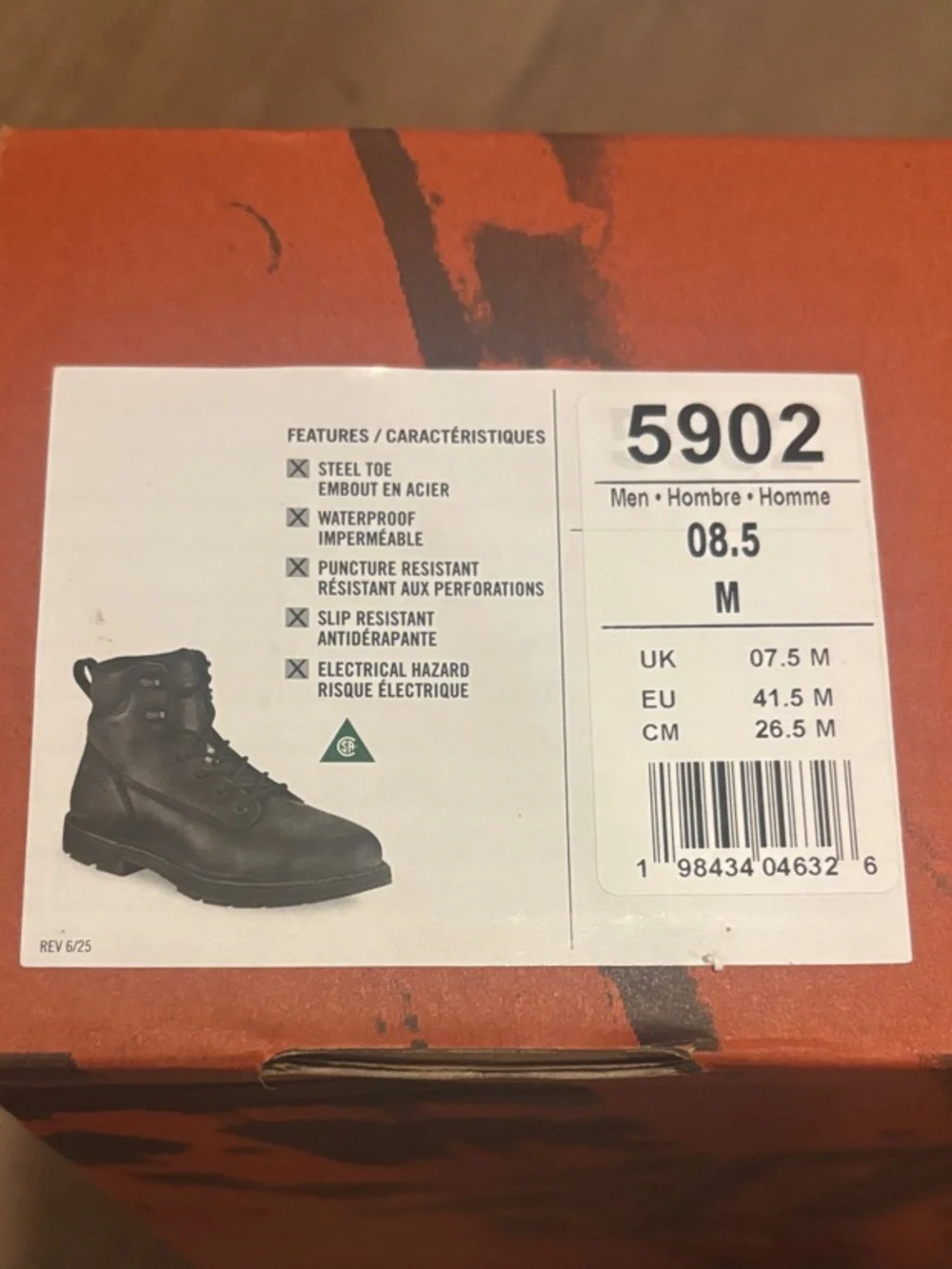 Worx by Red Wing Shoes Black Men's Lace-Up Work Boots